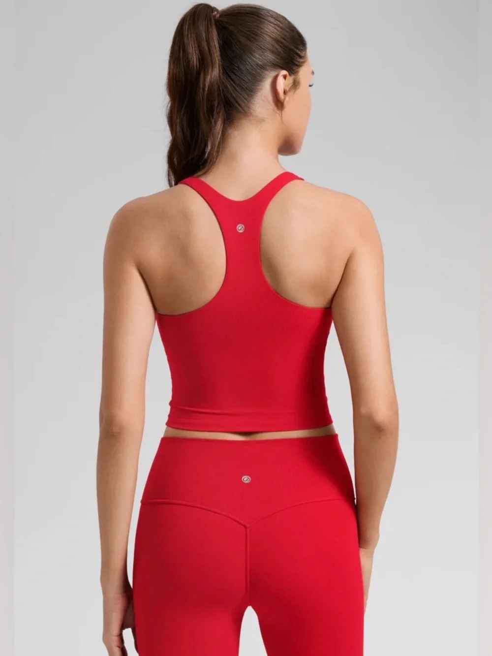 NWT CRZ YOGA Red Square Neck Tank Top